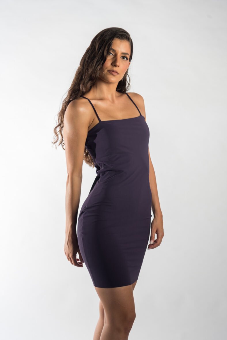 Monica purple mini dress