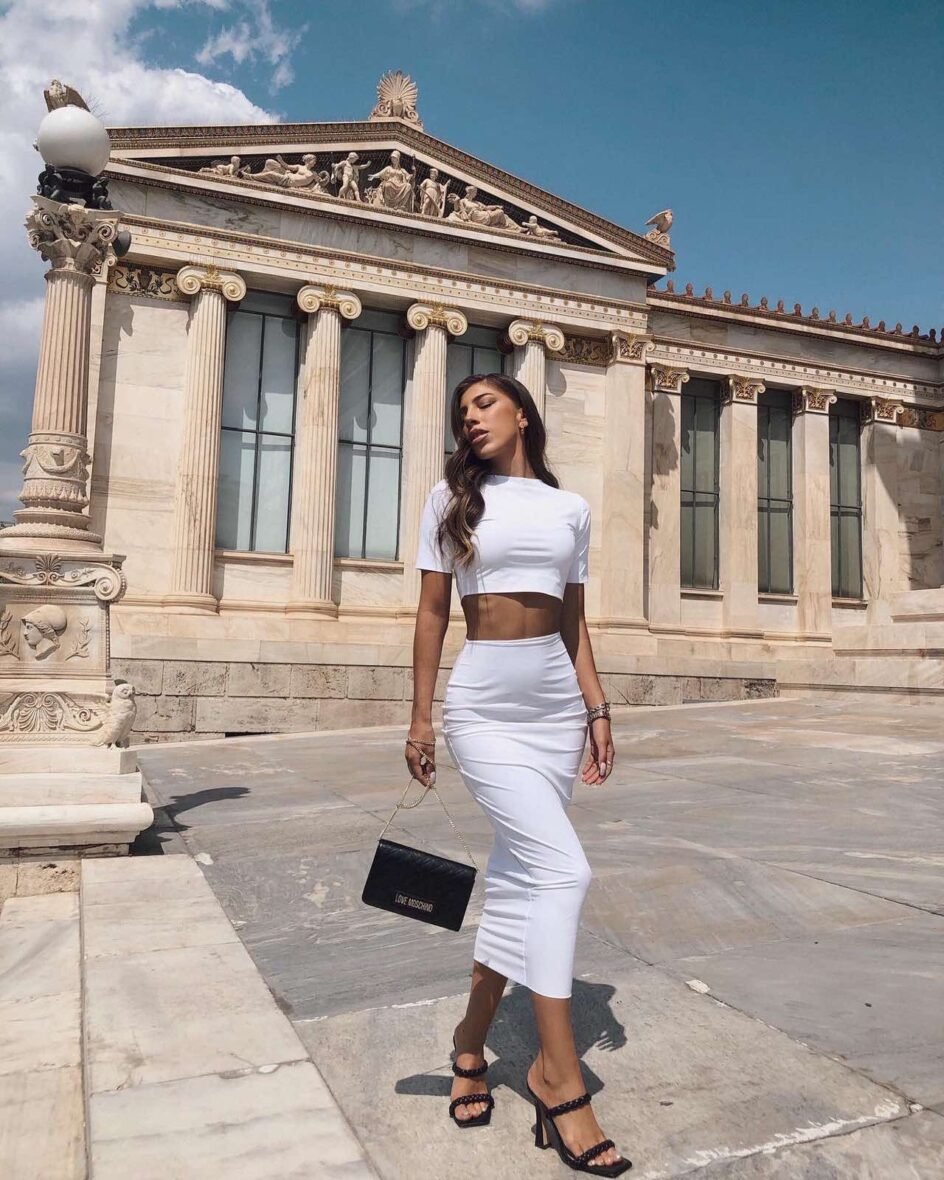 Penelope white maxi set